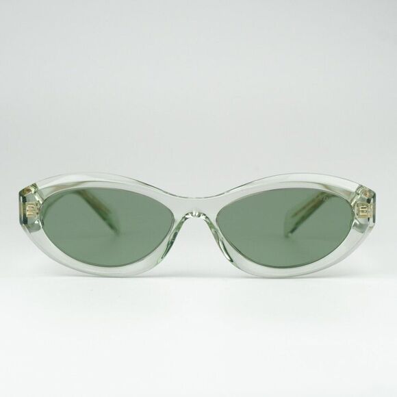 NEW Prada PR26ZS 14R20E Transparent Mint Green Oval Women Sunglasses PR 26ZS - Picture 4 of 10